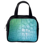 Leather Teal Green Classic Handbag (One Side)