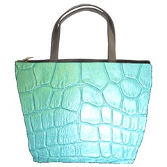 Leather Teal Green Bucket Bag from ArtsNow.com Front