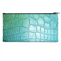 Leather Teal Green Pencil Case from ArtsNow.com Back