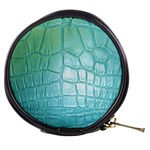 Leather Teal Green Mini Makeup Bag