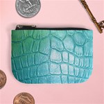 Leather Teal Green Mini Coin Purse