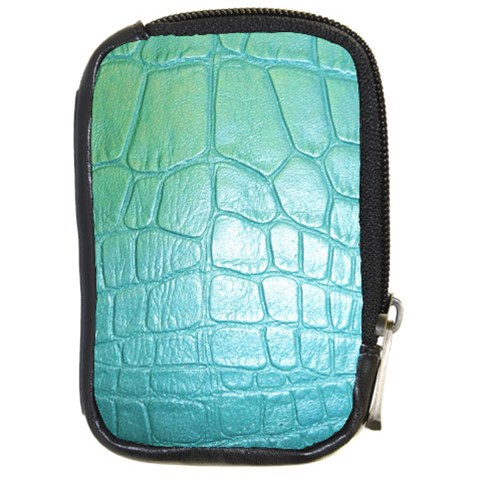 Leather Teal Green Compact Camera Leather Case from ArtsNow.com Front