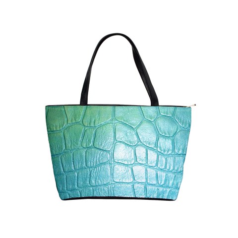 Leather Teal Green Classic Shoulder Handbag from ArtsNow.com Front