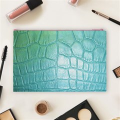 Leather Teal Green Cosmetic Bag (Large) from ArtsNow.com Back