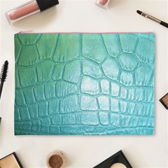 Leather Teal Green Cosmetic Bag (XL) from ArtsNow.com Front