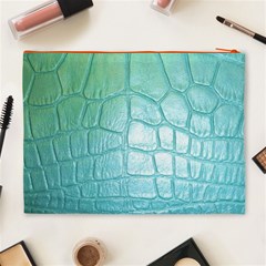 Leather Teal Green Cosmetic Bag (XL) from ArtsNow.com Back