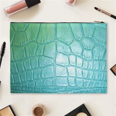 Leather Teal Green Cosmetic Bag (XL) from ArtsNow.com Back