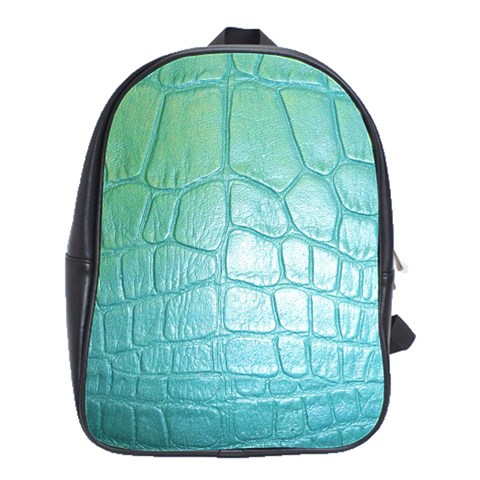 Leather Teal Green School Bag (Large) from ArtsNow.com Front