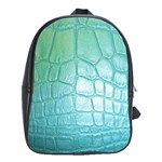 Leather Teal Green School Bag (Large)