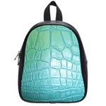 Leather Teal Green School Bag (Small)