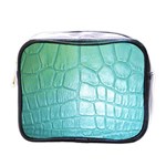 Leather Teal Green Mini Toiletries Bag (One Side)