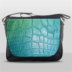 Leather Teal Green Messenger Bag