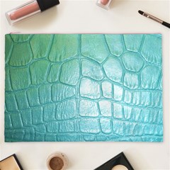 Leather Teal Green Cosmetic Bag (XXL) from ArtsNow.com Front