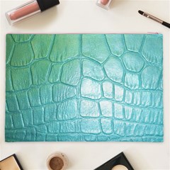 Leather Teal Green Cosmetic Bag (XXL) from ArtsNow.com Back