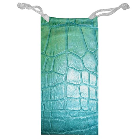 Leather Teal Green Jewelry Bag from ArtsNow.com Front