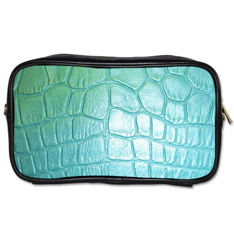 Leather Teal Green Toiletries Bag (One Side) from ArtsNow.com Front