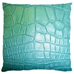 Leather Teal Green Large Cushion Case (One Side)