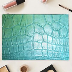 Leather Teal Green Cosmetic Bag (XXL) from ArtsNow.com Front