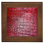 Ll Alligator Red Framed Tile