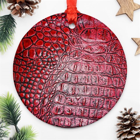 Ll Alligator Red Ornament (Round) from ArtsNow.com Front