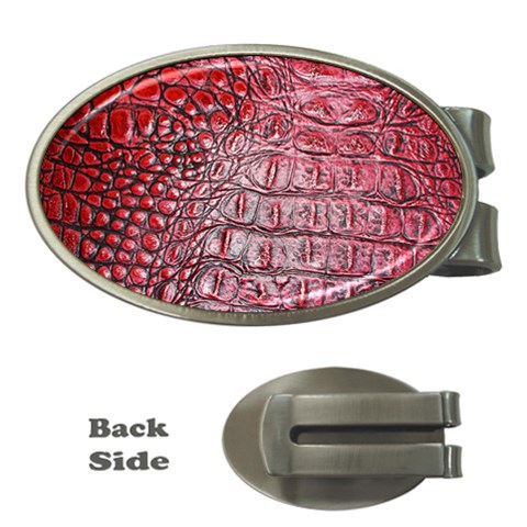 Ll Alligator Red Money Clip (Oval) from ArtsNow.com Front