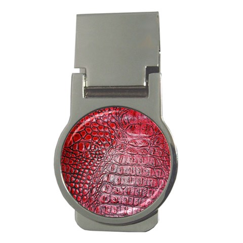 Ll Alligator Red Money Clip (Round) from ArtsNow.com Front