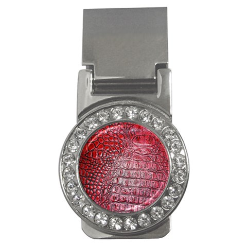 Ll Alligator Red Money Clip (CZ) from ArtsNow.com Front