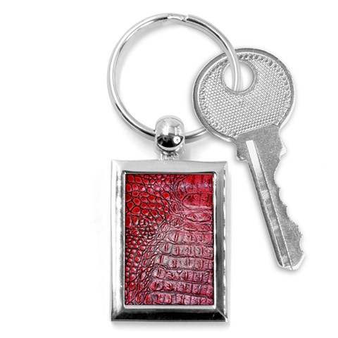 Ll Alligator Red Key Chain (Rectangle) from ArtsNow.com Front