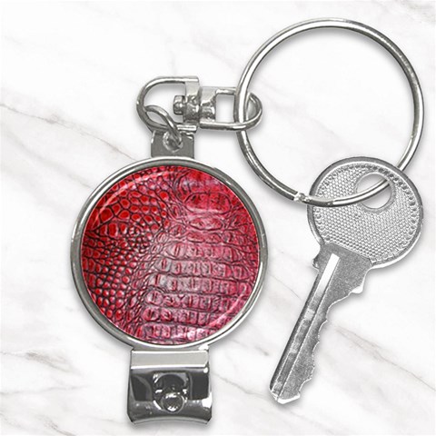 Ll Alligator Red Nail Clippers Key Chain from ArtsNow.com Front