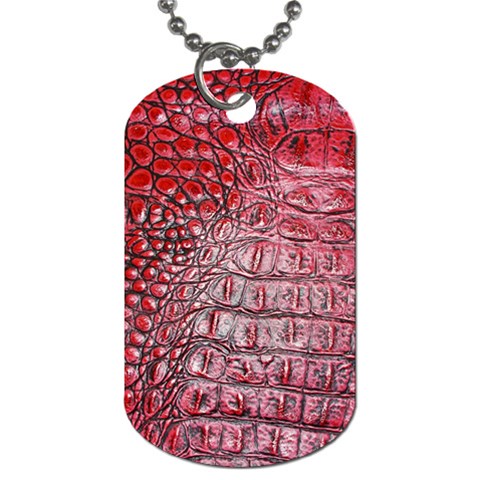 Ll Alligator Red Dog Tag (Two Sides) from ArtsNow.com Front