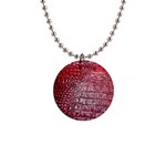 Ll Alligator Red 1  Button Necklace