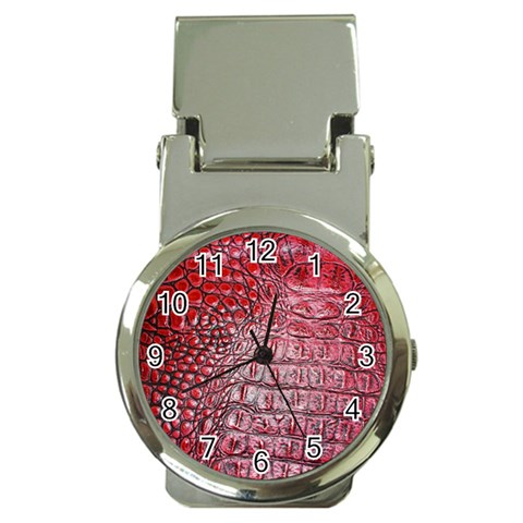 Ll Alligator Red Money Clip Watch from ArtsNow.com Front