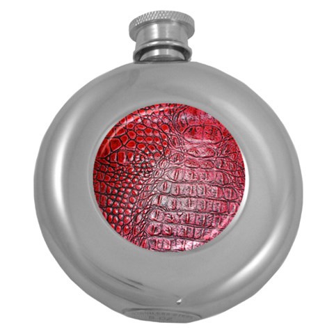 Ll Alligator Red Hip Flask (5 oz) from ArtsNow.com Front