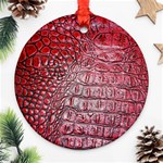 Ll Alligator Red Round Ornament (Two Sides)