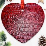 Ll Alligator Red Heart Ornament (Two Sides)