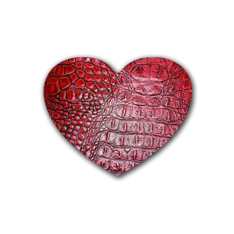 Ll Alligator Red Rubber Coaster (Heart) from ArtsNow.com Front