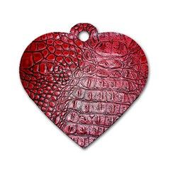 Ll Alligator Red Dog Tag Heart (Two Sides) from ArtsNow.com Front