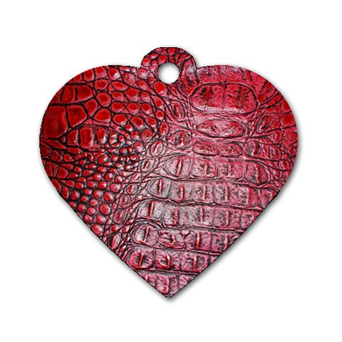 Ll Alligator Red Dog Tag Heart (Two Sides) from ArtsNow.com Back