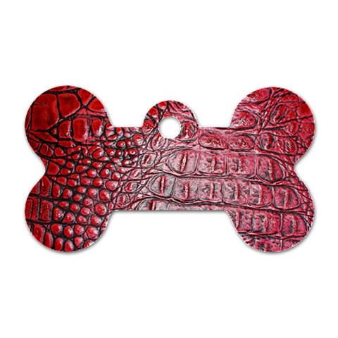 Ll Alligator Red Dog Tag Bone (One Side) from ArtsNow.com Front