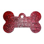 Ll Alligator Red Dog Tag Bone (One Side)