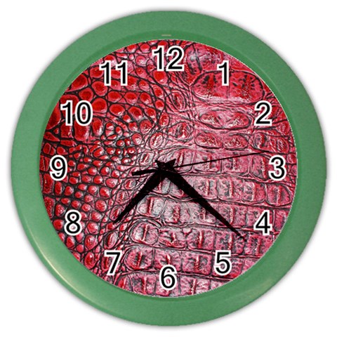 Ll Alligator Red Color Wall Clock from ArtsNow.com Front