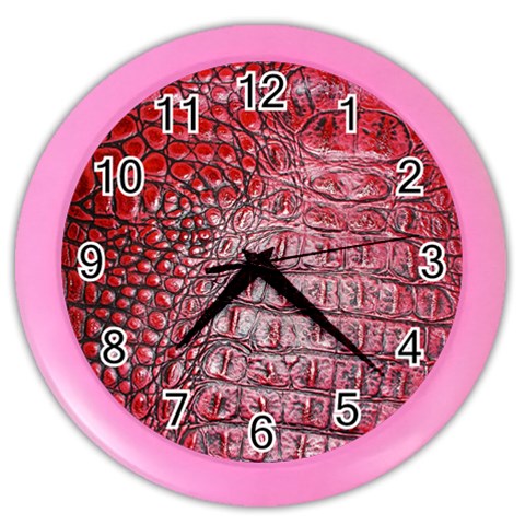 Ll Alligator Red Color Wall Clock from ArtsNow.com Front