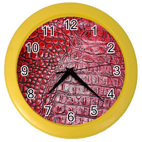 Ll Alligator Red Color Wall Clock from ArtsNow.com Front