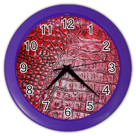 Ll Alligator Red Color Wall Clock from ArtsNow.com Front