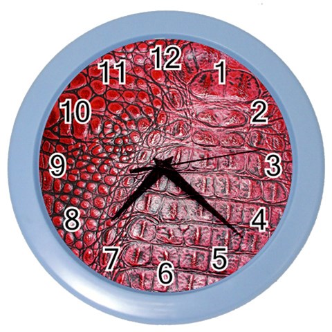 Ll Alligator Red Color Wall Clock from ArtsNow.com Front