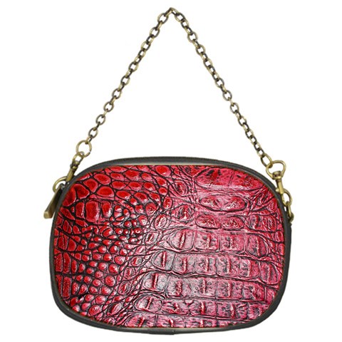 Ll Alligator Red Chain Purse (One Side) from ArtsNow.com Front