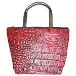 Ll Alligator Red Bucket Bag