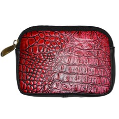 Ll Alligator Red Digital Camera Leather Case from ArtsNow.com Front