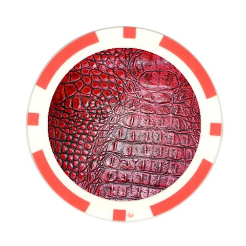 Ll Alligator Red Poker Chip Card Guard (10 pack) from ArtsNow.com Front