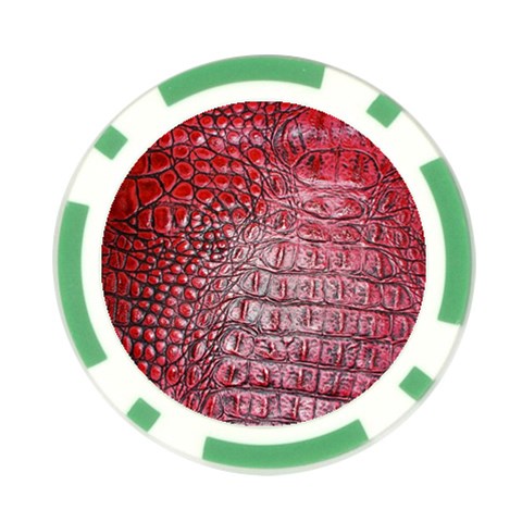 Ll Alligator Red Poker Chip Card Guard (10 pack) from ArtsNow.com Front